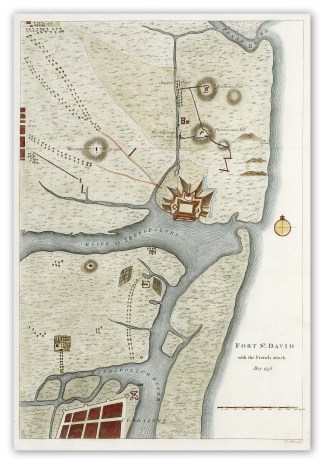 Fort St. David with the French Attack Ma… Town Plans