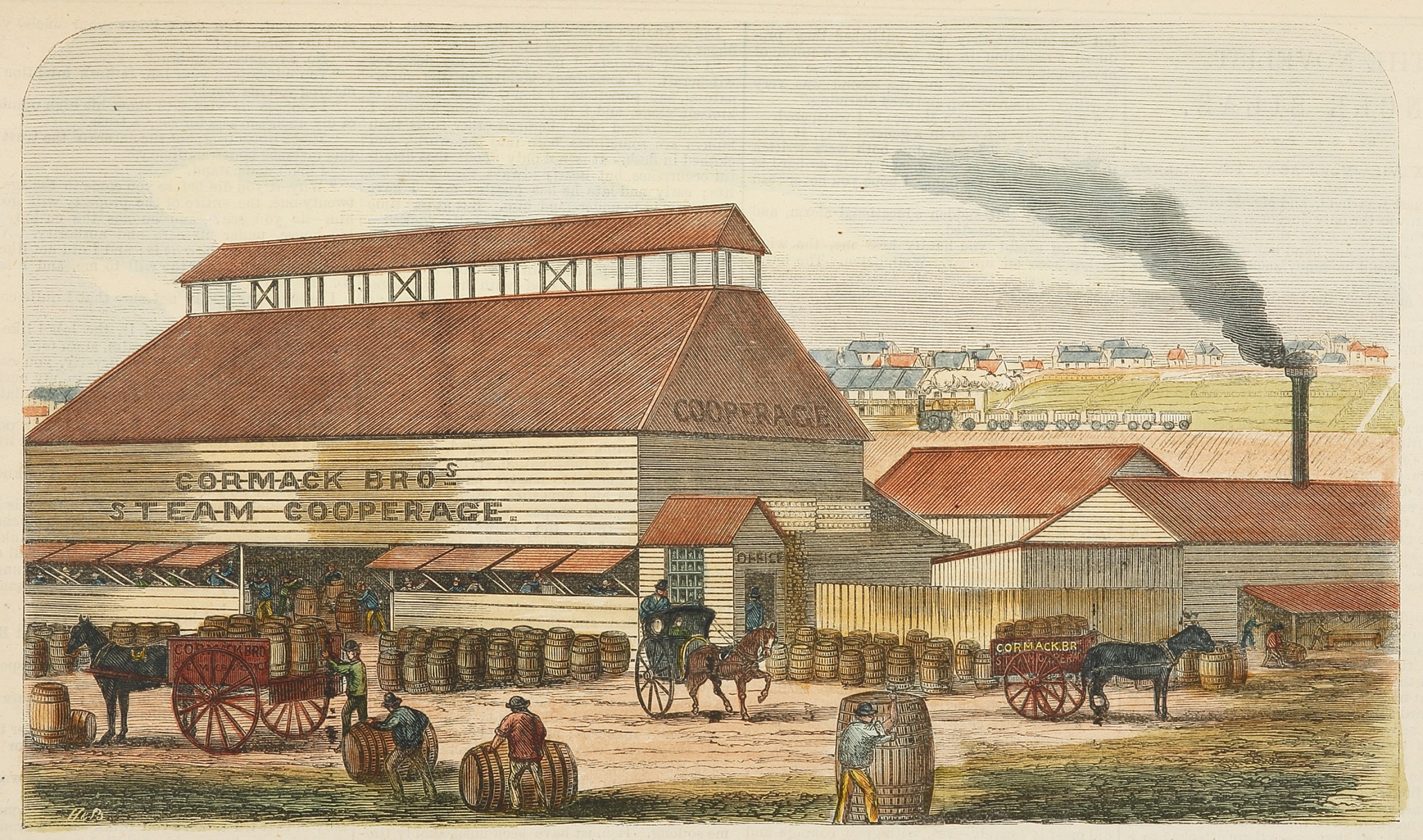 Cormack Brothers' Cooperage, Darling Harbour. Antique Print Map Room