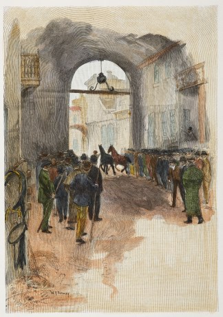 A Horse Bazaar, Bourke Street. Equestrian