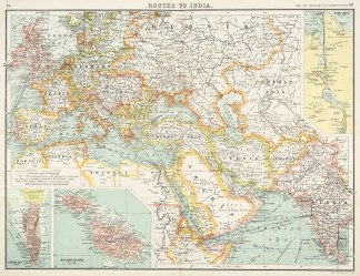 Routes to India. MIDDLE EAST