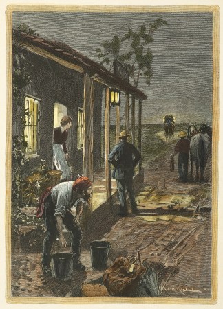 The Hay Coach: A Night Halt. Australiana (General)