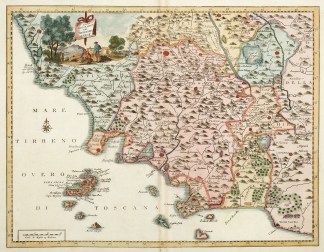 Carta Geografica del Territoria Senese Italy