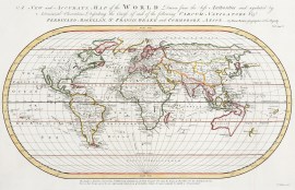 A New and Accurate Map of the World Drawn from the best Authorities and Regulated by Astronomical Observations: describing the course of each of the following circum-navigators vizt. Ferdinand Magellan Sr. Francis Drake, and Commodore Anson By Eman. Bowen Geography to His majesty. Acquisitions Maps A New and Accurate Map of the World Drawn from the best Authorities and Regulated by Astronomical Observations: describing the course of each of the following circum-navigators vizt. Ferdinand Magellan Sr. Francis Drake, and Commodore Anson By Eman. Bowen Geography to His majesty.