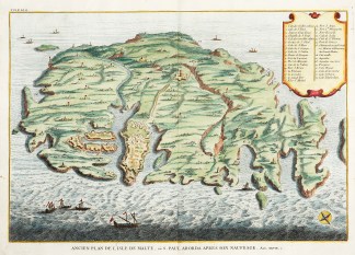 Ancien Plan de L’Isle de Malte, ou… Malta