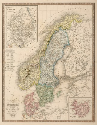 Carte de la Monarchie Suedoise de Royaum… Scandinavia