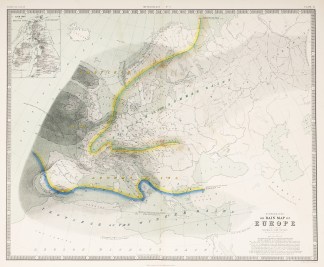 Hyetographic or rain map of Europe, with… Europe (General)