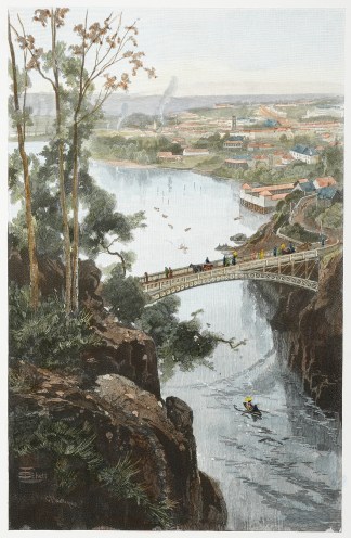 Launceston, from Cataract Bridge. Tasmania Launceston, from Cataract Bridge. Tasmania