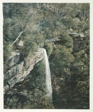 Waterfall, National Park. N.S.Wales. - Antique View from 1890
