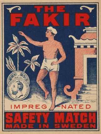 The Fakir MATCHBOX LABELS