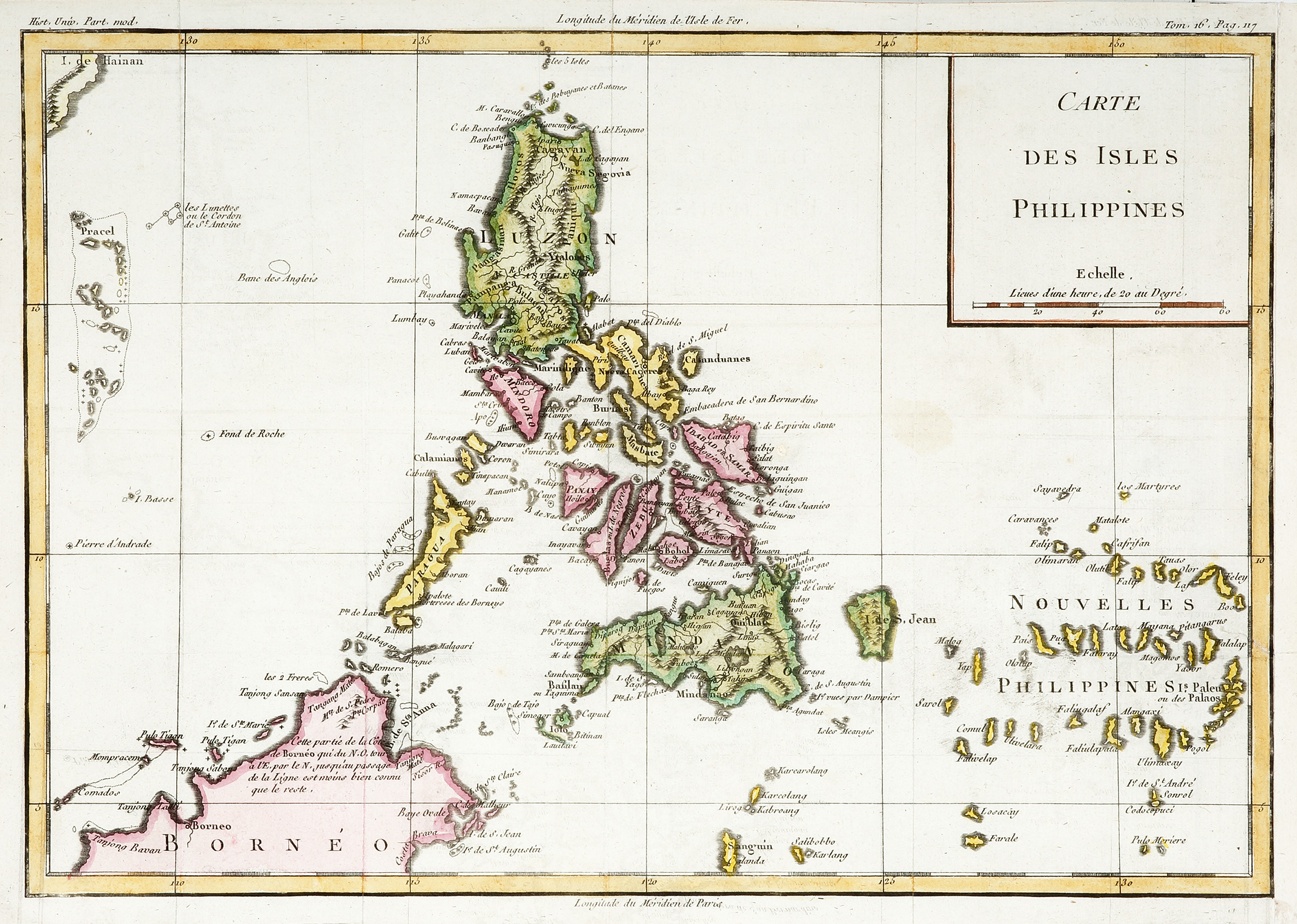 Carte des Isles Philippines - Antique Print from 1780