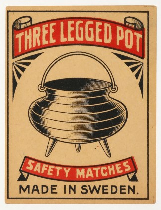 Three Legged Pot MATCHBOX LABELS