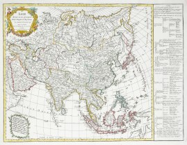 Asie divisee en ses Principaux Etats, Empires & Royames Asia Continent Asie divisee en ses Principaux Etats, Empires & Royames