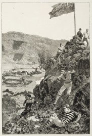 Athletic Sports at Grasmere - The Guides' Race: Rounding the Flag on Silver Howe.