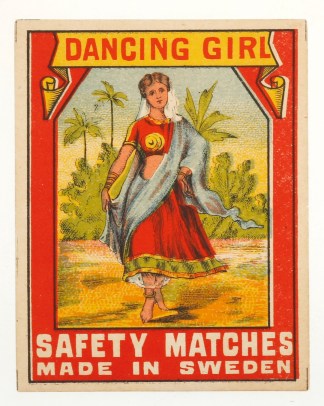 Dancing Girls MATCHBOX LABELS