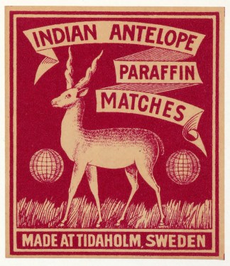 Indian Antelope MATCHBOX LABELS