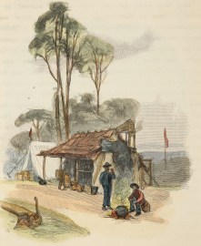 Store and hut at the mines.