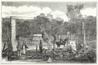 Ruins of Jones Hotel after the Fire. Australiana (General)