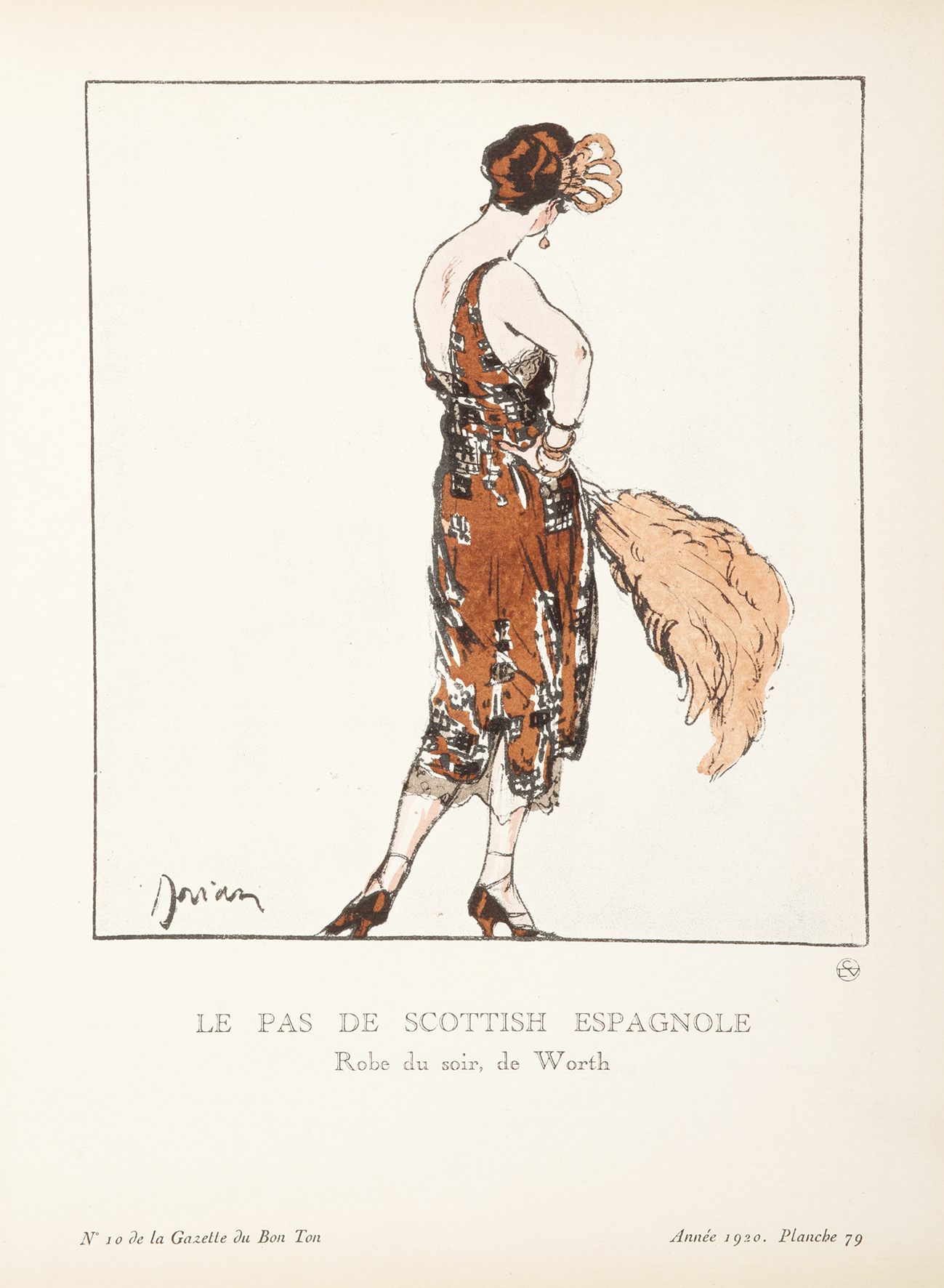 Le Pas De Scottish Espagnole - Antique Print from 1920