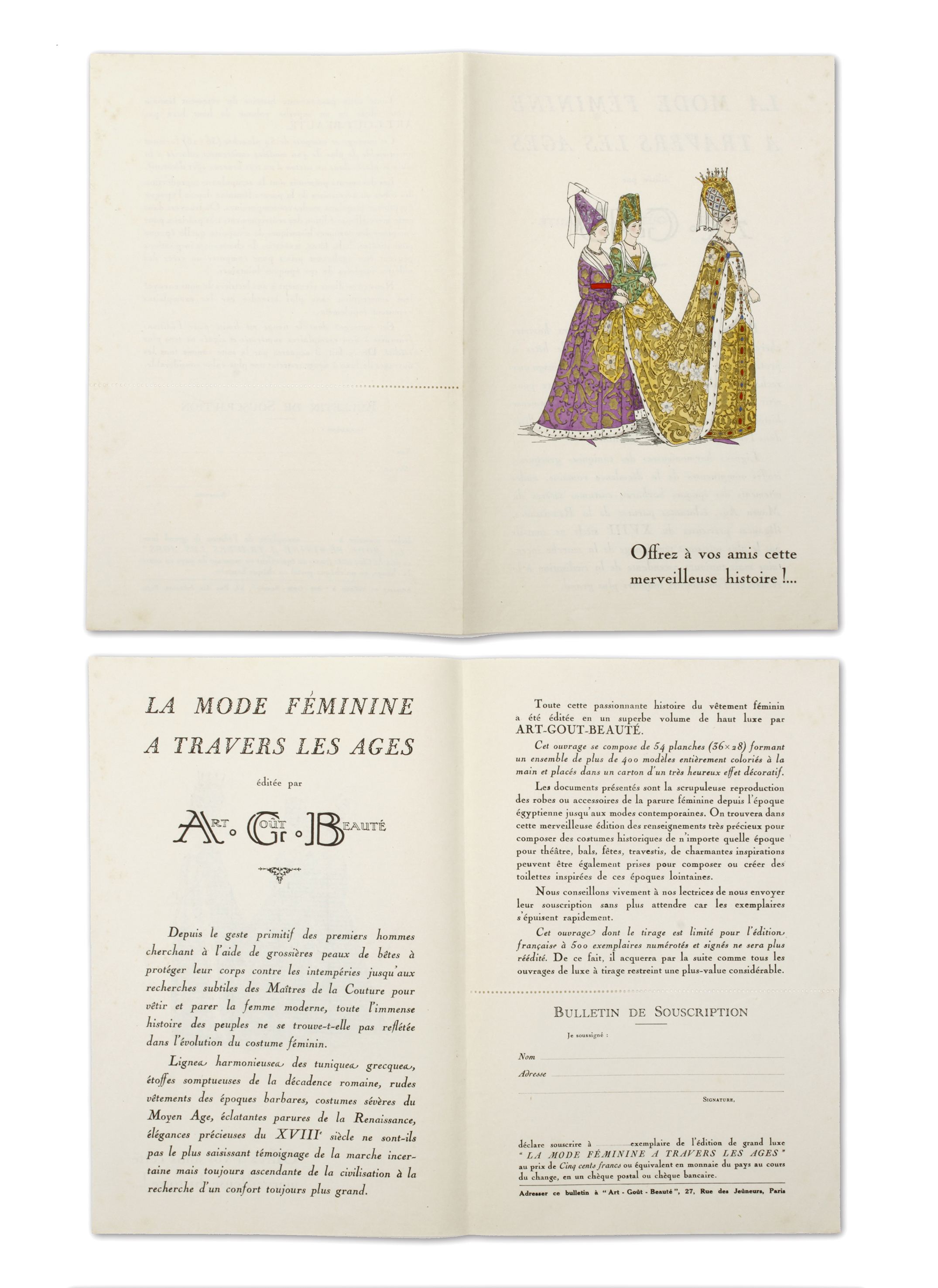 1928 10 Art Goût Beauté: Feuillets de L’Elegance Feminine [Art - Good Taste & Beauty – Pages of Feminine Elegance] - Vintage Book from 1928