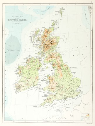 Physical Map of the British Isles BRITISH ISLES
