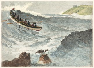 NORFOLK ISLAND-Landing Through the Surf,… PACIFIC