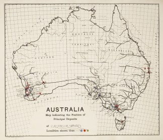 Australia Map Indicating the Position of… Australia (General)