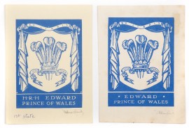 1. H.R.H. Edward Prince of Wales. 2. Edward Prince of Wales.