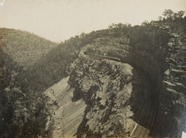 View from The Bluff, Glenbrook, the Blue Mountains, Railway Grade 1 in 60. NSW - Country View from The Bluff, Glenbrook, the Blue Mountains, Railway Grade 1 in 60.