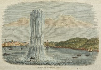 A torpedo explosion in Port Jackson. Sydney
