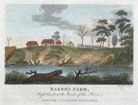 [Baker's Farm, High Land on the banks of the River.]