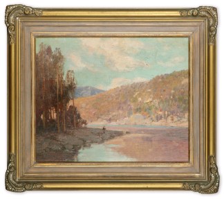 [River bend with Figure.] PAINTINGS