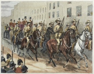 Mounted infantry escorting the Governor … Exhibitions International & Colonial