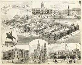 Views of Buenos Aires, with the Exhibition Building.