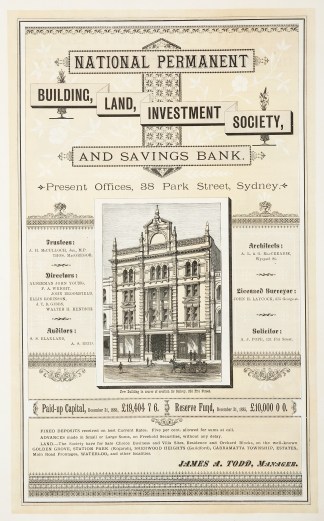 National Permanent Building, Land, Inves… Sydney