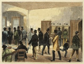 Hall of the New Telegraph Office, Melbourne.