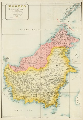 Borneo Including [Sarawak and Brunei] Southeast Asia