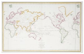 Mappe Monde ou Carte reduite des Parties Connues du Globe pour servir au Voyage de La Perouse en 1785, 86, 87 et 88.