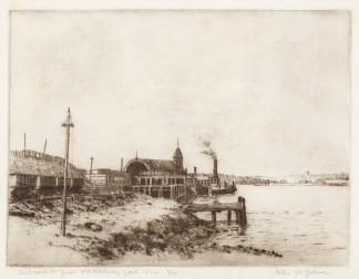 Milsons Pt. from Old Railway Yard 1924 Australian Printmakers