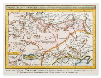 Carte de la Tartarie Occidentale Central Asia
