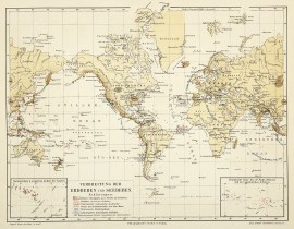 Verbreitung der Erdbeben und Seebeben. WORLD