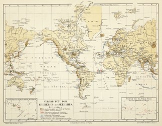 Verbreitung der Erdbeben und Seebeben. WORLD