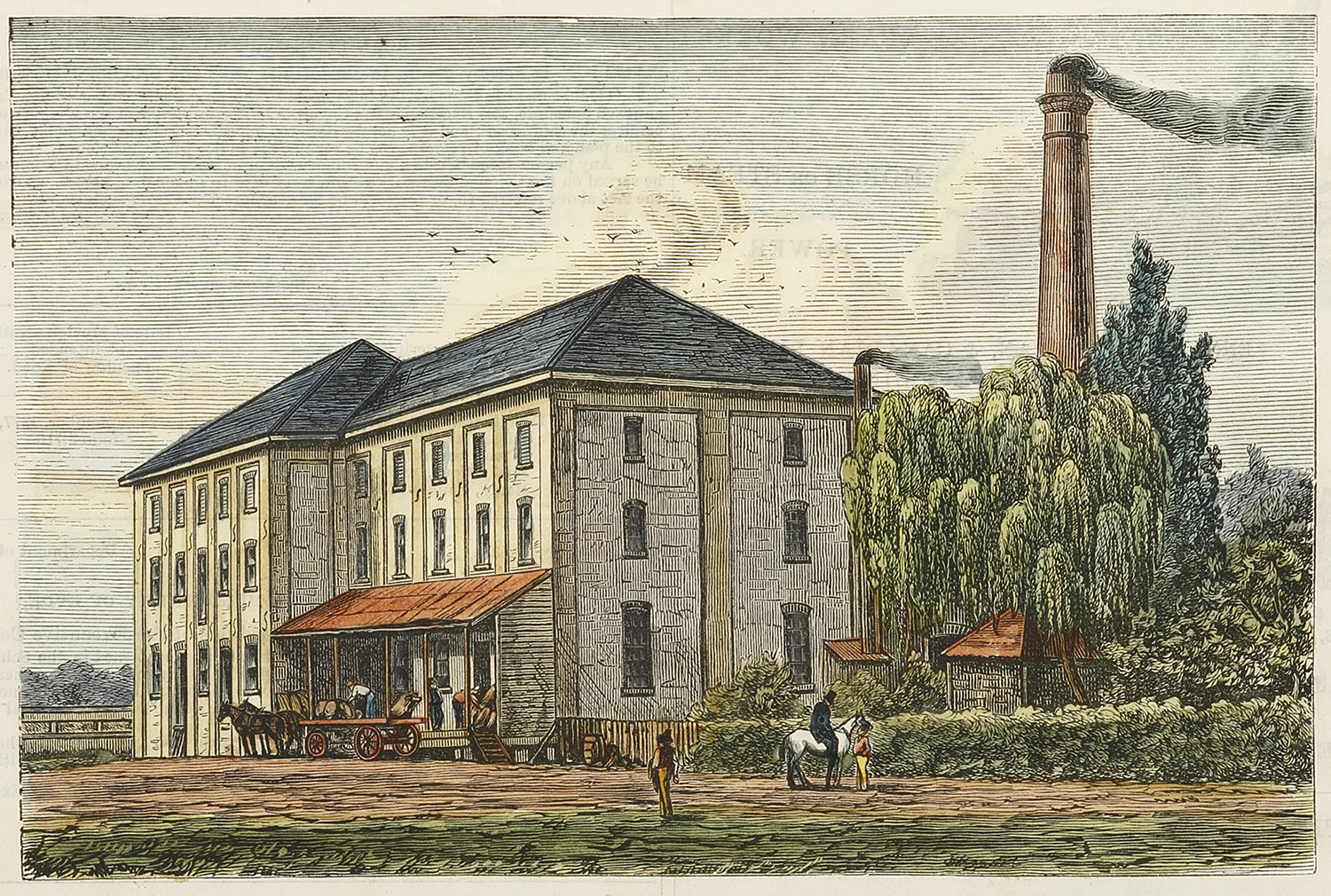 Redgate's Flour Mills, Bathurst. - Antique Print from 1878