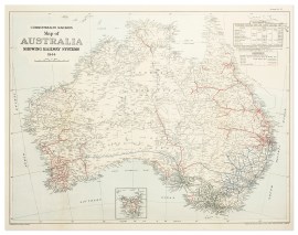 Commonwealth Railways Map of Australia Showing Rai… Australia
