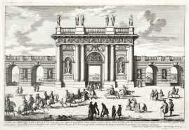 L’Arc ou Portique de Vincennes du cote qui regarde la grande cour… Architecture L'Arc ou Portique de Vincennes du cote qui regarde la grande cour...