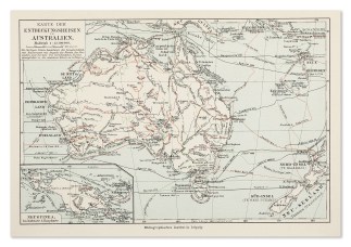 Karte der Entdeckungsreisen in Australie… Australia (General)