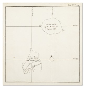 Isle des Cocos appellee Boscawen par le … Polynesia