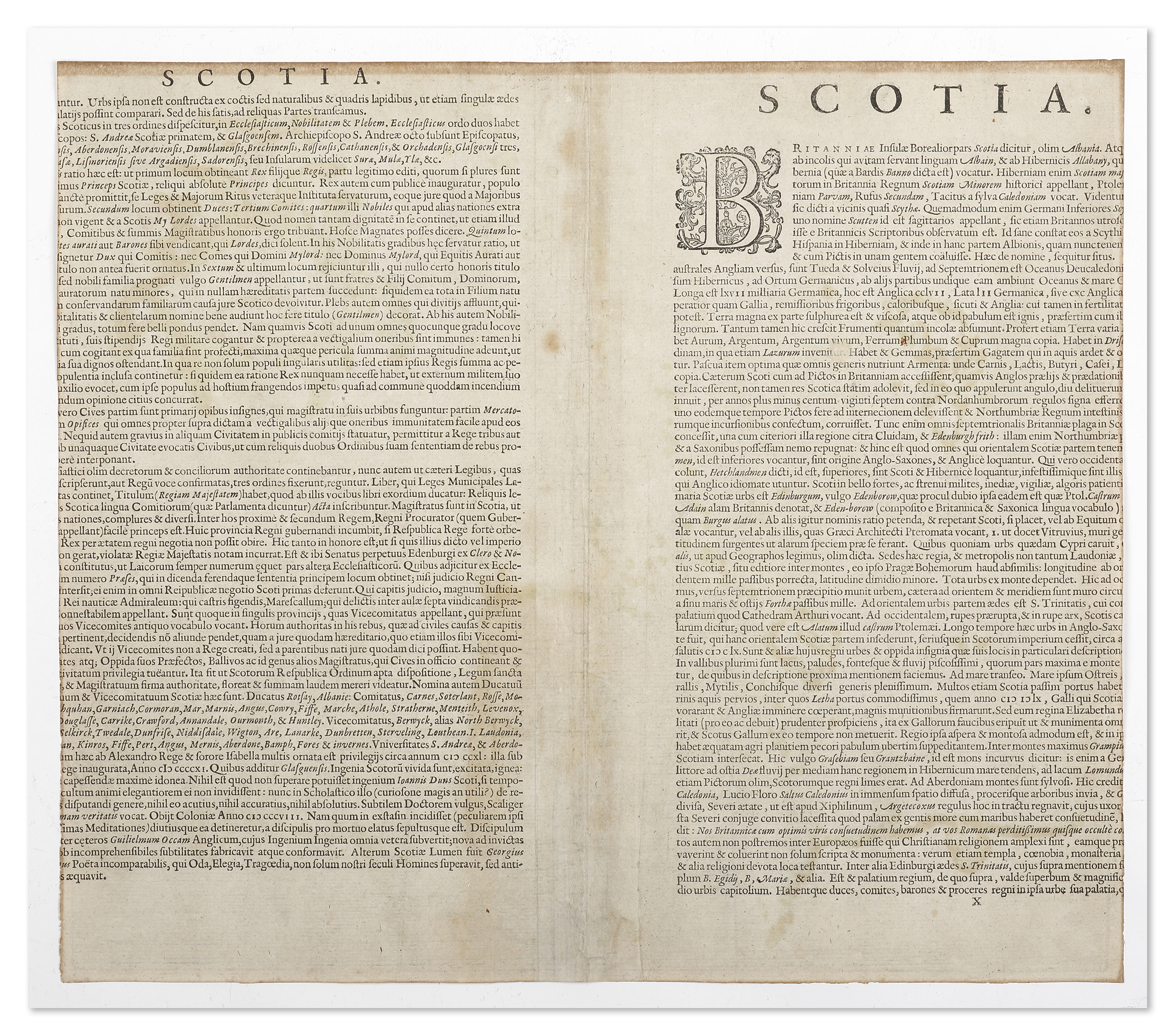 Scotia Regnum. BRITISH ISLES Scotia Regnum. - Antique Map from 1623