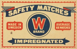 W Brand. MATCHBOX LABELS