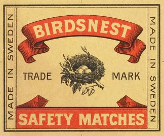 Birdsnest MATCHBOX LABELS
