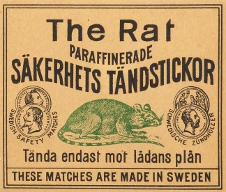 The Rat MATCHBOX LABELS